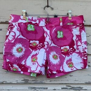 Lilly Pulitzer Callahan Floral Beachy Textured Summer Spring Shorts